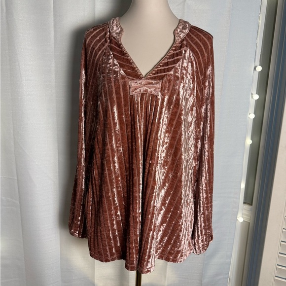 Entro Pink Boho Long Sleeve Blouse - Picture 1 of 10